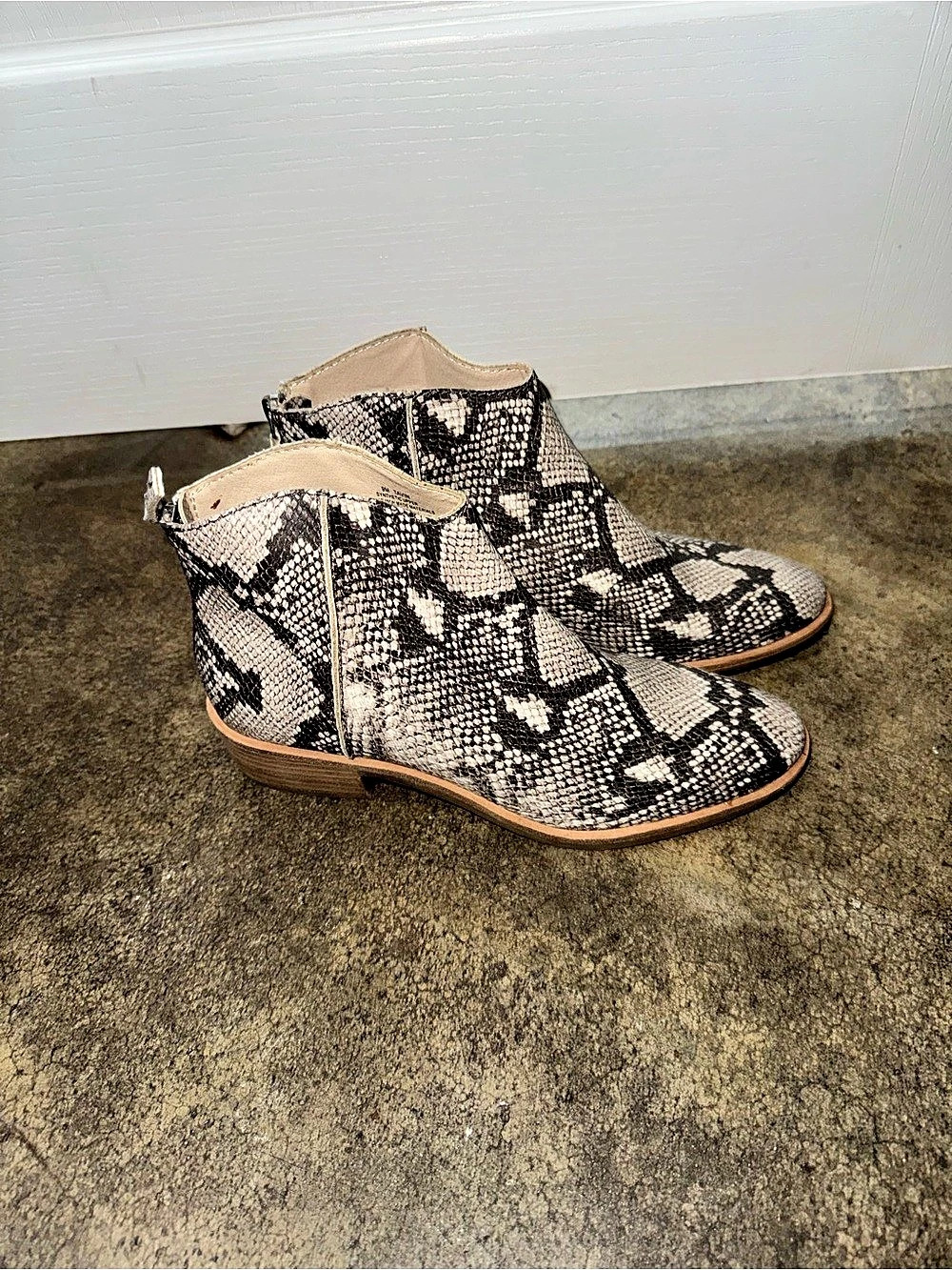 Dolce Vita Snake Print Ankle Boots
